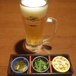 Sennennoutage - 生ビール 215円+チャージ411円