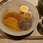 かさね - おでん（大根、百日たまご、下仁田こんにゃく、平天）