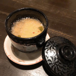 吉祥寺 餃子番長 炎のもつ家 甚家 - お通し 蟹あんかけ茶碗蒸し ¥300