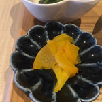 Genkatsugi - すぅぷからあげ定食　900円　漬物