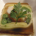 グランファミーユ・シェ松尾 - カナダ産オマール海老と緑野菜のテリーヌ