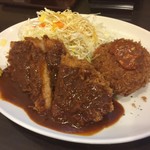 とんかつ ひろ喜 - 特選ヒレとんかつ&クリームコロッケ定食（￥1200）