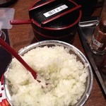つけ麺もといし - 玉ねぎ、揚げネギ入れ放題！　2011.11