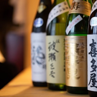 A carefully selected lineup selected by the manager who is also a sake sommelier.