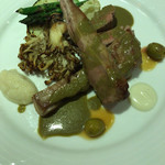 マッシュルーム - ピレネー産乳飲み仔羊のロースト