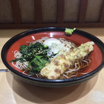 そばの神田 東一屋 - アサソバビンボー！  
      冷やし朝そば＋ちくわ天！