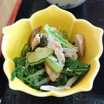 そめ忠 - 青菜とサバのほぐし身etc.の和え物☆