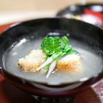 神楽坂 阿部 - お椀  佐島の甘鯛のおかき焼き