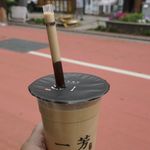 一芳 - タピオカは少し固めでストローで中々吸い出せないことがあるものの、食感は他店と比べてハードなのがグッド！