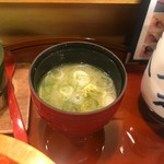 築地玉寿司 - あおさの味噌汁