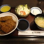 ヨーロッパ軒 総本店 - ソースカツ丼セット（サラダ・味噌汁付き）