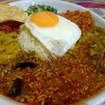 セイロンカリー - キーマ　バスマティ　目玉焼き