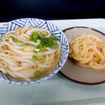 うどん さか枝 - かけうどんとかき揚げ