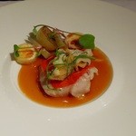 ラ・ベ - 金目鯛のコンフィ　北海道のえぞ貝仕立