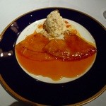 ラ・ベ - 単品だと3,300円の　クレープシュゼット完成　オレンジが濃厚で夢の様な味