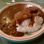 ジパング - 日替わりカレーランチ(カツカレー)インドカレー辛口(ご飯大盛)