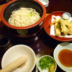 Washoku Sato - 海老天釜揚げうどん