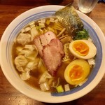 麺屋 悠 - 味玉そば800円＋サービスのワンタン5個（半ライスは辞退です）