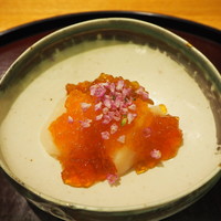 日本料理 太月 - 北海道産帆立とポン酢のジュレかけ