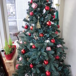 入口にはクリスマスツリー