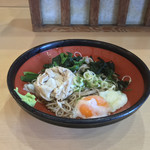 そばの神田 東一屋 - アサソバビンボー！  
      冷やし朝そば＋肉！