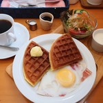 神戸ワッフル&カフェ - モーニング（全体）