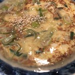Sankai - 山海おまかせ定食 1,500円
                ニラ玉塩餡、イワシ塩焼き、刺身盛り、サラダ、アラ味噌汁、ご飯