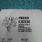 Fresh Catch Kaimuki - レシート　かわいい♡