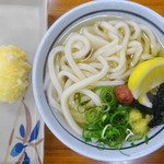 竹清 本店 - うどん1玉：熟卵の天ぷら 