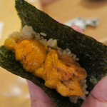 銀座いち分 - 釧路蝦夷バフンウニ手巻き