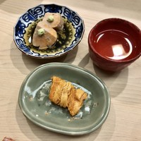 日本橋蛎殻町 すぎた - このこの炙り あん肝 新政