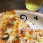 Vincolo - ベーコンと茄子 PIZZA (´∀｀) beer