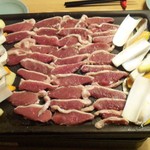 韓国料理とよもぎ蒸しの店 スック - 鴨ロース焼肉（調理前）