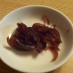 韓国料理とよもぎ蒸しの店 スック - 鴨ロース焼肉と一緒に食べる玉ねぎの漬物？
