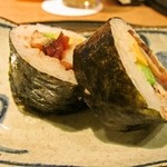 炭焼き かどた/お料理すゞ㐂 - 小ぶりです。太巻きではなく中巻き