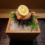 東麻布 天本 - 雲丹+ボタンエビ