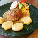 肉食家さんのハンバーグ にくきゅうグリル - 