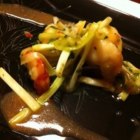 創作中華 一之船入 - 大正海老と黄ニラの炒め 南乳ソース