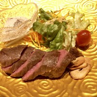 白浜 kappou kawanishi - 和牛のステーキ＆ブラウンマッシュルームソース