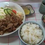 ラーメンとかちや - しょうが焼き定食