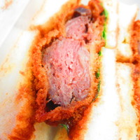 開晴亭 北山店 - ミルフィーユビーフカツサンド　１２９６円（税込）断面のアップ【２０１９年６月】