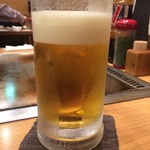 お好み焼 きじ - 生ビール(中) 630円