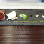 鬼者語 つけ蕎麦のトッピン具