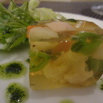 ナチュラルダイエットレストラン NODO - 七面鳥のハムと小さな有機野菜のゼリー寄せ