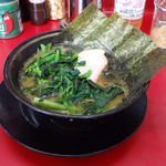 家系ラーメン 王道家 - 王道家 ラーメン（ノーマル）680円 + 青菜増し 100円