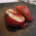 ラ メゾン ドゥ グラシアニ - 淡路島のミディトマトとコンフィチュールとフォアグラの一皿