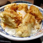 俺のそば - 温玉とり天丼とミニ蕎麦セット800円