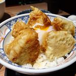 俺のそば - 温玉とり天丼とミニ蕎麦セット800円