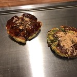 Teppanyaki Bumma Oozone Ten - 右がネギ焼き