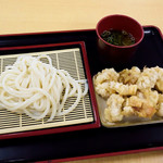 手打ちうどん ひさ枝 - とり天ざる（ざる+とり天バラシ）